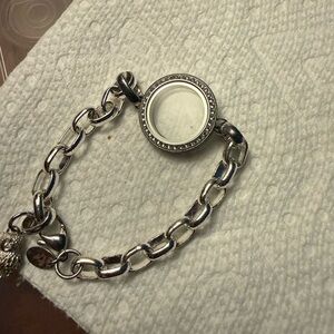 Origami Owl Silver Charm Holder